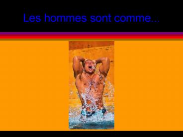 Les hommes sont comme...