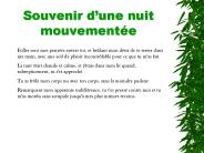 Souvenir dune nuit mouvemente