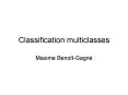 Classification multiclasses PowerPoint PPT Presentation