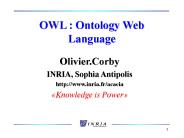 OWL : Ontology Web Language