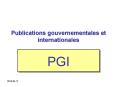 Publications gouvernementales et internationales PowerPoint PPT Presentation