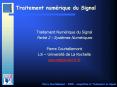 Traitement numrique du Signal PowerPoint PPT Presentation