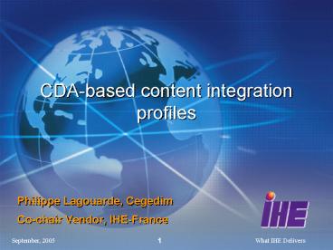 CDAbased content integration profiles