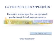 Les TECHNOLOGIES APPLIQU