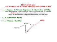 EPP: Qui fait quoi