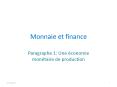 Monnaie et finance PowerPoint PPT Presentation