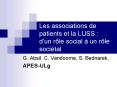 Les associations de patients et la LUSS : d PowerPoint PPT Presentation