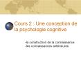 Cours 2 : Une conception de la psychologie cognitive PowerPoint PPT Presentation