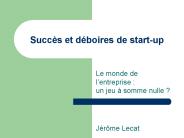 Succs et dboires de startup