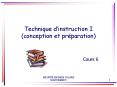 Technique dinstruction I conception et prparation PowerPoint PPT Presentation