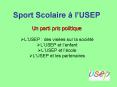 Sport Scolaire lUSEP PowerPoint PPT Presentation