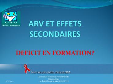 ARV ET EFFETS SECONDAIRES
