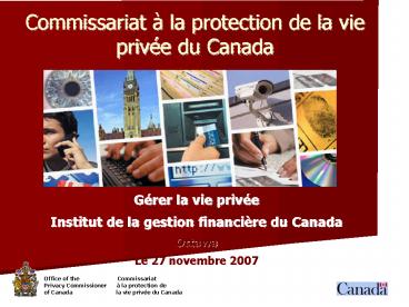 Commissariat la protection de la vie prive du Canada