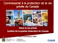Commissariat la protection de la vie prive du Canada PowerPoint PPT Presentation