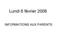 Lundi 6 fvrier 2006 PowerPoint PPT Presentation