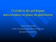 Evolution des politiques universitaires et place du patrimoine PowerPoint PPT Presentation