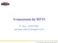 Avancement du WP10 PowerPoint PPT Presentation