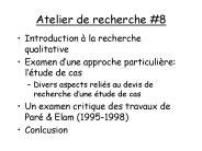 Atelier de recherche