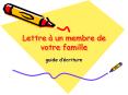 Lettre un membre de votre famille PowerPoint PPT Presentation