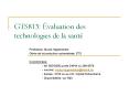 GTS813: valuation des technologies de la sant PowerPoint PPT Presentation