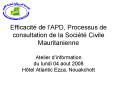 Efficacit de lAPD, Processus de consultation de la Socit Civile Mauritanienne Atelier dinformation d PowerPoint PPT Presentation
