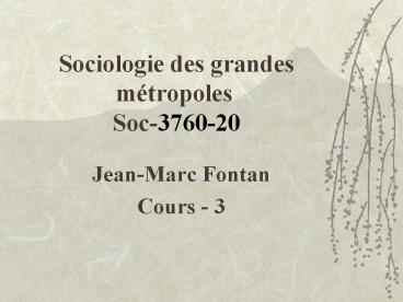 Sociologie des grandes m