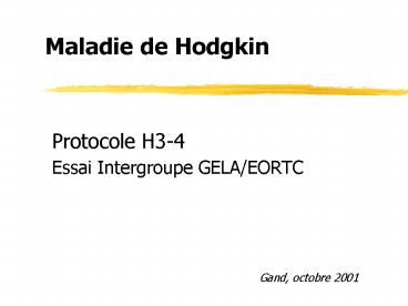 Maladie de Hodgkin