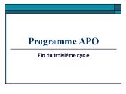 Programme APO