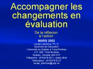 Accompagner les changements en valuation