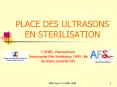 PLACE DES ULTRASONS EN STERILISATION PowerPoint PPT Presentation