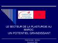 LE SECTEUR DE LA PLASTURGIE AU MAROC PowerPoint PPT Presentation