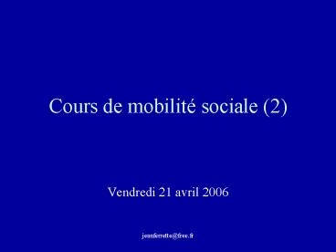 Cours de mobilit