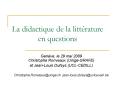 La didactique de la littrature en questions PowerPoint PPT Presentation