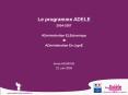 Le programme ADELE PowerPoint PPT Presentation