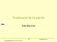 Traitement de la parole PowerPoint PPT Presentation