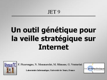 Recherche d'information sur Internet par algorithme gntique
