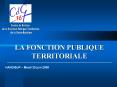 LA FONCTION PUBLIQUE TERRITORIALE PowerPoint PPT Presentation