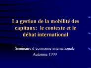 La gestion de la mobilit