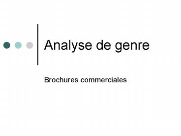 Analyse de genre