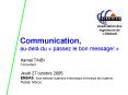 Communication, au-del PowerPoint PPT Presentation
