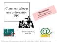 Comment saloper une prsentation PPT PowerPoint PPT Presentation