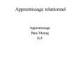 Apprentissage relationnel PowerPoint PPT Presentation