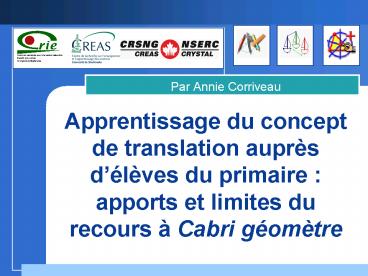 Apprentissage du concept de translation