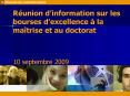 Runion dinformation sur les bourses dexcellence la matrise et au doctorat PowerPoint PPT Presentation