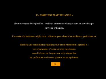 LASSISTANT MAINTENANCE