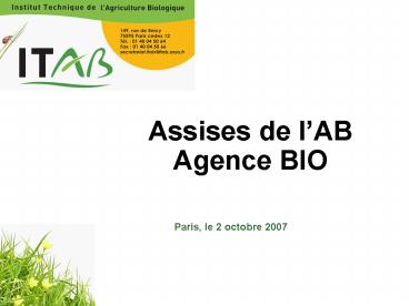 Assises de lAB Agence BIO