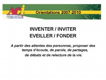Orientations 20072010