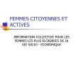 FEMMES CITOYENNES ET ACTIVES PowerPoint PPT Presentation