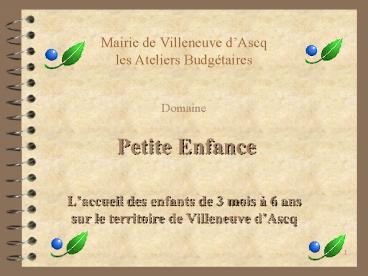 Mairie de Villeneuve dAscq les Ateliers Budgtaires