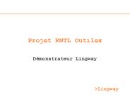Projet RNTL Outilex